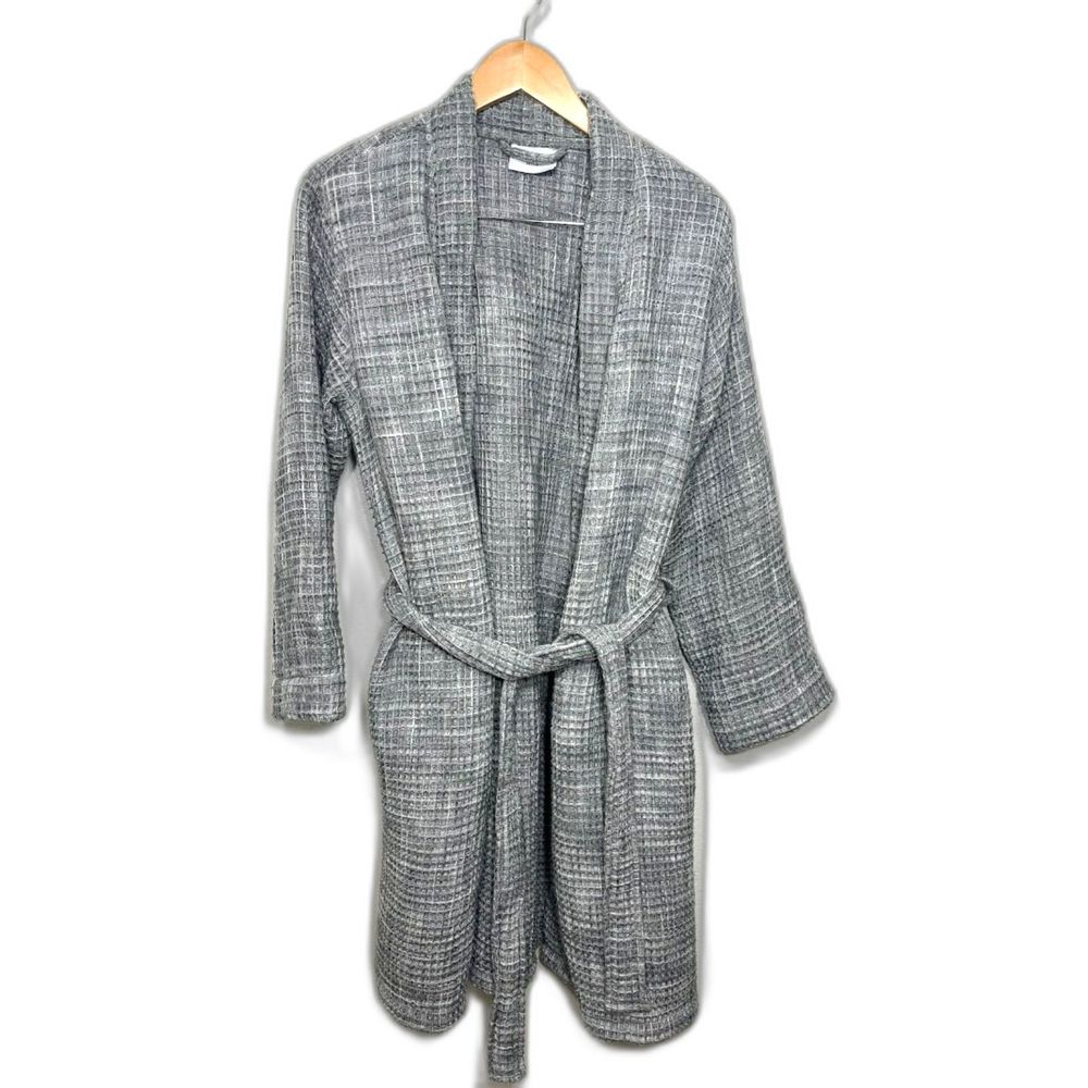 Parachute Robe waffle weave gray EUC size medium